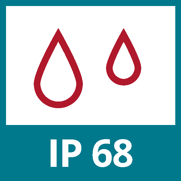 Serienmäßig IP 68